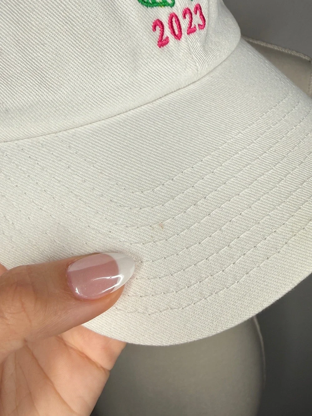 Masters 2023 White Baseball Cap Pink Embroidery Cotton One Size NWT